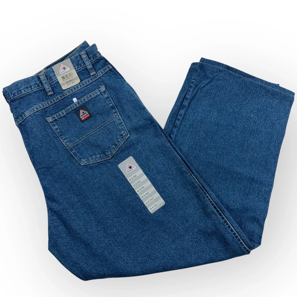 Bulwark FR Flame Resistant Work Jeans CAT 2 Arc‎ Rated 44x32 Blue Denim